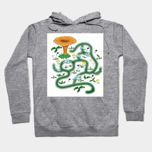 Labyrinth  - find the way to the mushroom Hoodie